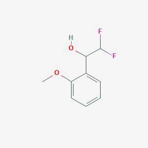 molecular formula C9H10F2O2 B12110588 2,2-Difluoro-1-(2-methoxy-phenyl)-ethanol 