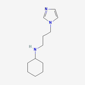 molecular formula C12H21N3 B12110617 N-[3-(1H-Imidazol-1-yl)propyl]cyclohexanamine 