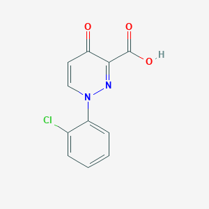 molecular formula C11H7ClN2O3 B12110629 3-Pyridazinecarboxylic acid, 1-(2-chlorophenyl)-1,4-dihydro-4-oxo- CAS No. 937670-76-3
