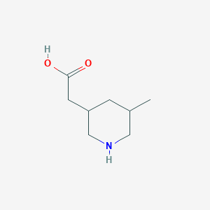 molecular formula C8H15NO2 B12110642 2-(5-Methylpiperidin-3-yl)acetic acid 