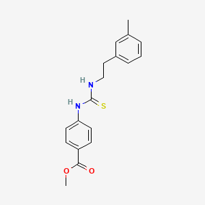 molecular formula C18H20N2O2S B1211065 4-[[[2-(3-Methylphenyl)ethylamino]-sulfanylidenemethyl]amino]benzoic acid methyl ester 