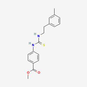 4-[[[2-(3-Methylphenyl)ethylamino]-sulfanylidenemethyl]amino]benzoic acid methyl ester