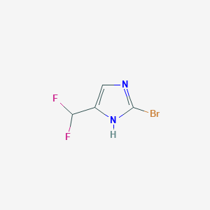 molecular formula C4H3BrF2N2 B12110661 2-Bromo-5-(difluoromethyl)-1H-imidazole 