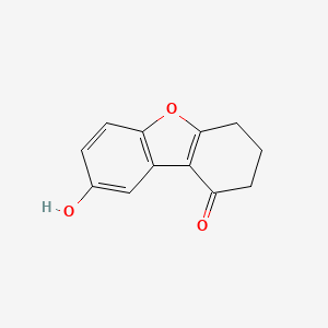 molecular formula C12H10O3 B12110676 8-Hydroxy-3,4-dihydro-2H-dibenzofuran-1-one 