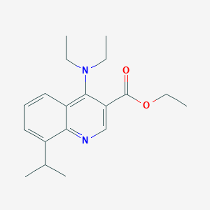 molecular formula C19H26N2O2 B12110684 Ethyl 4-(diethylamino)-8-isopropylquinoline-3-carboxylate 
