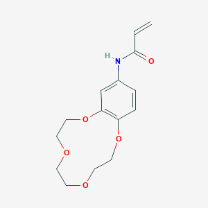 molecular formula C15H19NO5 B12110695 N-(2,5,8,11-tetraoxabicyclo[10.4.0]hexadeca-1(12),13,15-trien-14-yl)prop-2-enamide CAS No. 84488-73-3