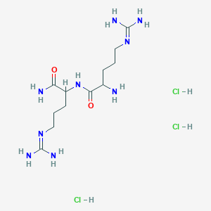 molecular formula C12H30Cl3N9O2 B12110727 H-DL-Arg-DL-Arg-NH2.3HCl 