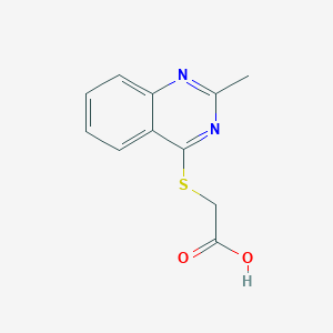 molecular formula C11H10N2O2S B12110729 Acetic acid, 2-[(2-methyl-4-quinazolinyl)thio]- 