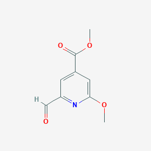 molecular formula C9H9NO4 B12110731 Methyl 2-formyl-6-methoxyisonicotinate 