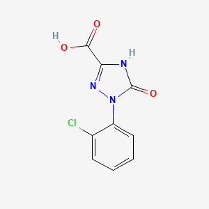molecular formula C9H6ClN3O3 B12110759 1-(2-chlorophenyl)-5-oxo-4H-1,2,4-triazole-3-carboxylic acid 