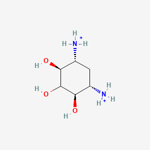molecular formula C6H16N2O3+2 B1211076 1,3-Diamino-4,5,6-trihydroxy-cyclohexane 