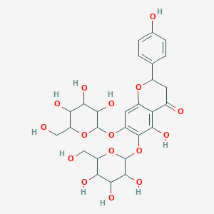 molecular formula C27H32O16 B12110770 5,6,7,4'-Tetrahydroxyflavanone 6,7-diglucoside 