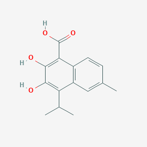 molecular formula C15H16O4 B1211078 2,3-Dihydroxy-4-isopropyl-6-methyl-naphthalene-1-carboxylic acid 