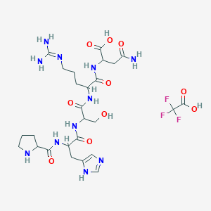 molecular formula C26H40F3N11O10 B12110789 H-DL-Pro-DL-His-DL-Ser-DL-Arg-DL-Asn-OH.TFA 