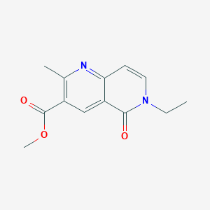 molecular formula C13H14N2O3 B12110798 1,6-Naphthyridine-3-carboxylic acid, 6-ethyl-5,6-dihydro-2-methyl-5-oxo-, methyl ester CAS No. 80812-57-3