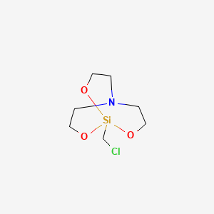 molecular formula C7H14ClNO3Si B1211081 1-(氯甲基)-2,8,9-三氧杂-5-氮杂-1-硅杂双环[3.3.3]十一烷 CAS No. 42003-39-4