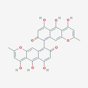 molecular formula C28H18O10 B1211082 Ustilaginoidin A CAS No. 3692-07-7
