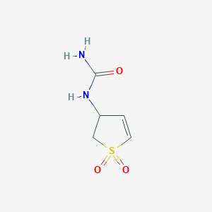 molecular formula C5H8N2O3S B12110850 1-(1,1-Dioxido-2,3-dihydrothiophen-3-yl)urea 
