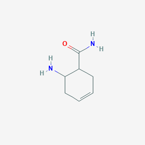 molecular formula C7H12N2O B12110855 rac-(1R,6R)-6-amino-3-cyclohexene-1-carboxamide 