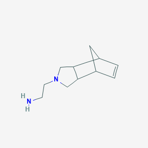 molecular formula C11H18N2 B12110856 2-{4-Azatricyclo[5.2.1.0,2,6]dec-8-en-4-yl}ethan-1-amine 