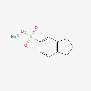 molecular formula C9H9NaO3S B12110898 Indane-5-sulfonic acid, sodium salt 