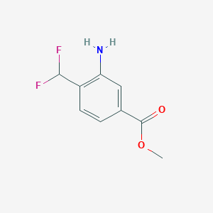 molecular formula C9H9F2NO2 B12110901 Methyl 3-amino-4-(difluoromethyl)benzoate 
