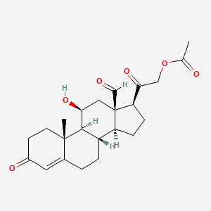 molecular formula C23H30O6 B1211093 Aldosterone, monoacetate CAS No. 297-91-6