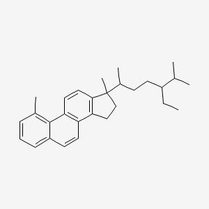 molecular formula C29H38 B12110951 18,19-Dinorstigmasta-1,3,5,7,9,11,13-heptaene, 1,17-dimethyl-, (17alph a)- 