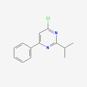 molecular formula C13H13ClN2 B12110961 4-Chloro-2-isopropyl-6-phenylpyrimidine 