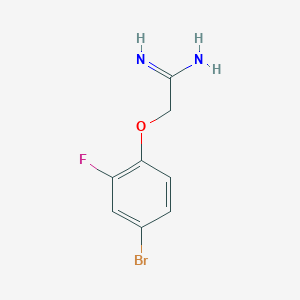 molecular formula C8H8BrFN2O B12111014 Ethanimidamide, 2-(4-bromo-2-fluorophenoxy)- CAS No. 1152511-95-9