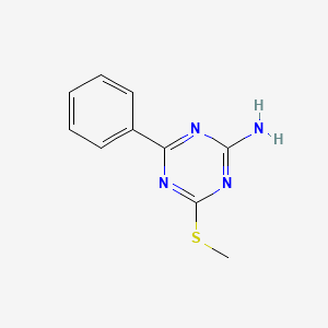 molecular formula C10H10N4S B12111039 4-(Methylsulfanyl)-6-phenyl-1,3,5-triazin-2-amine CAS No. 14945-93-8