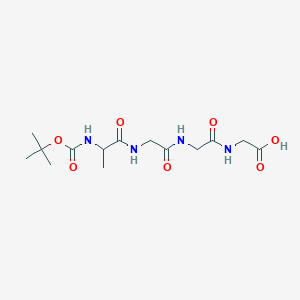 molecular formula C14H24N4O7 B12111055 Boc-DL-Ala-Gly-Gly-Gly-OH 