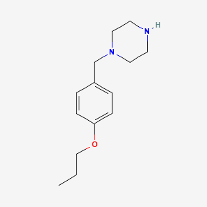 molecular formula C14H22N2O B12111081 1-[(4-Propoxyphenyl)methyl]piperazine CAS No. 21867-71-0