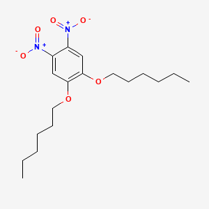 molecular formula C18H28N2O6 B12111084 1,2-Bis(hexyloxy)-4,5-dinitrobenzene 