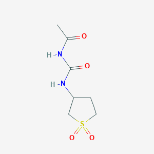 molecular formula C7H12N2O4S B12111089 Acetamide, N-[[(tetrahydro-1,1-dioxido-3-thienyl)amino]carbonyl]-(9CI) 