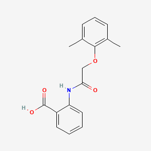 molecular formula C17H17NO4 B12111091 2-{[(2,6-Dimethylphenoxy)acetyl]amino}benzoic acid 