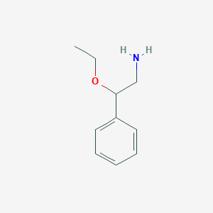 molecular formula C10H15NO B12111094 2-Ethoxy-2-phenylethan-1-amine 