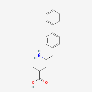 molecular formula C18H21NO2 B12111122 4-Amino-2-methyl-5-(4-phenylphenyl)pentanoic acid 