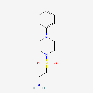 molecular formula C12H19N3O2S B12111150 (2-[(4-Phenylpiperazin-1-YL)sulfonyl]ethyl)amine 