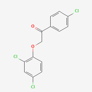 molecular formula C14H9Cl3O2 B12111158 1-(4-Chlorophenyl)-2-(2,4-dichlorophenoxy)ethanone CAS No. 64009-06-9