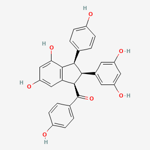 1-[(1R,2R,3R)-2-(3,5-Dihydroxy-phenyl)-4,6-dihydroxy-3-(4-hydroxy-phenyl)-indan-1-yl]-1-(4-hydroxy-phenyl)-methanone