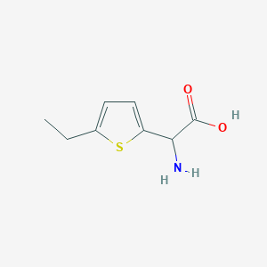 molecular formula C8H11NO2S B12111234 Amino(5-ethylthiophen-2-yl)acetic acid 