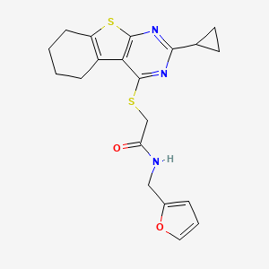 2-[(2-cyclopropyl-5,6,7,8-tetrahydro-[1]benzothiolo[2,3-d]pyrimidin-4-yl)thio]-N-(2-furanylmethyl)acetamide