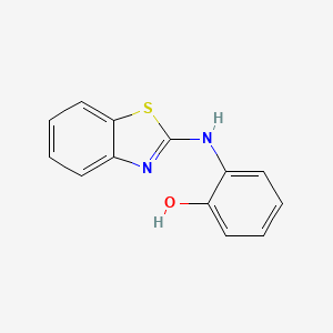 molecular formula C13H10N2OS B12111245 Phenol, 2-(2-benzothiazolylamino)- CAS No. 5677-19-0
