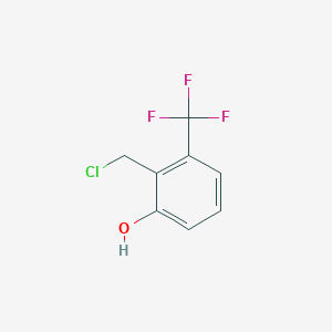 molecular formula C8H6ClF3O B12111253 2-Chloromethyl-3-trifluoromethyl-phenol 