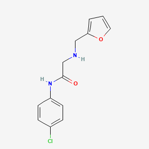 molecular formula C13H13ClN2O2 B12111259 N-(4-Chloro-phenyl)-2-[(furan-2-ylmethyl)-amino]-acetamide 