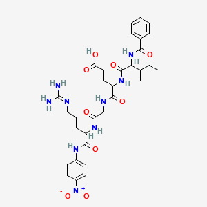 molecular formula C32H43N9O9 B12111261 Bz-Ile-Glu-Gly-Arg-pNA acetate salt 