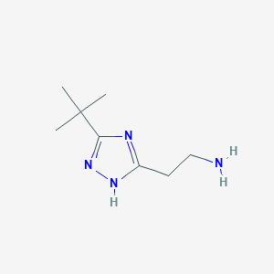 molecular formula C8H16N4 B12111287 2-(5-tert-butyl-4H-1,2,4-triazol-3-yl)ethan-1-amine 