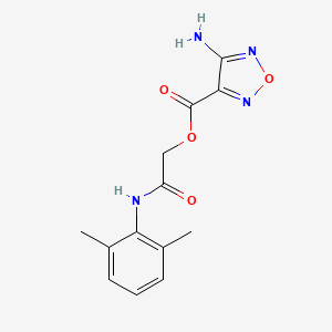 molecular formula C13H14N4O4 B1211130 4-Amino-1,2,5-oxadiazole-3-carboxylic acid [2-(2,6-dimethylanilino)-2-oxoethyl] ester 