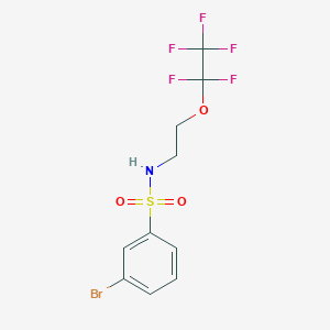molecular formula C10H9BrF5NO3S B12111319 3-Bromo-N-(2-pentafluoroethyloxyethyl)-benzenesulfonamide 